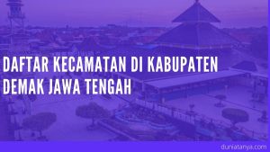 Read more about the article Daftar Kecamatan Di Kabupaten Demak Jawa Tengah